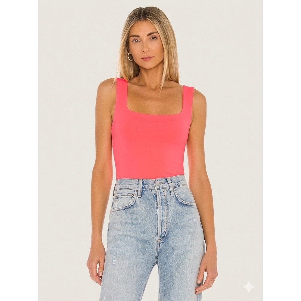 NWT Free People Intimately Square Off Cami in Coral Size Small